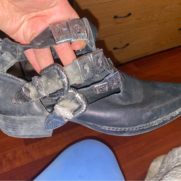 COPY - Jeffrey Campbell & Free People Ace Western Black  Boots size 9 - Picture 7 of 9